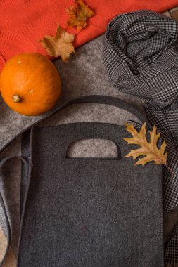 Beyaz arka plan üzerinde WOMANS sonbahar aksesuarları. Düz yatıyordu, en iyi görünümü.