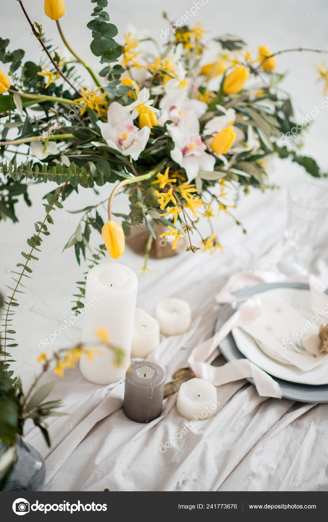 Wedding Decor Flowers Black Gold Decor Candles Wedding Table