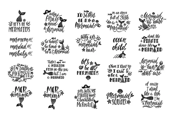 Denizkızı'nın kartları bir paket. El yazısı Inspirational quotes yaz hakkında. 