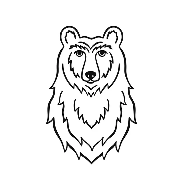 Bear hoofd schets vector. — Stockvector