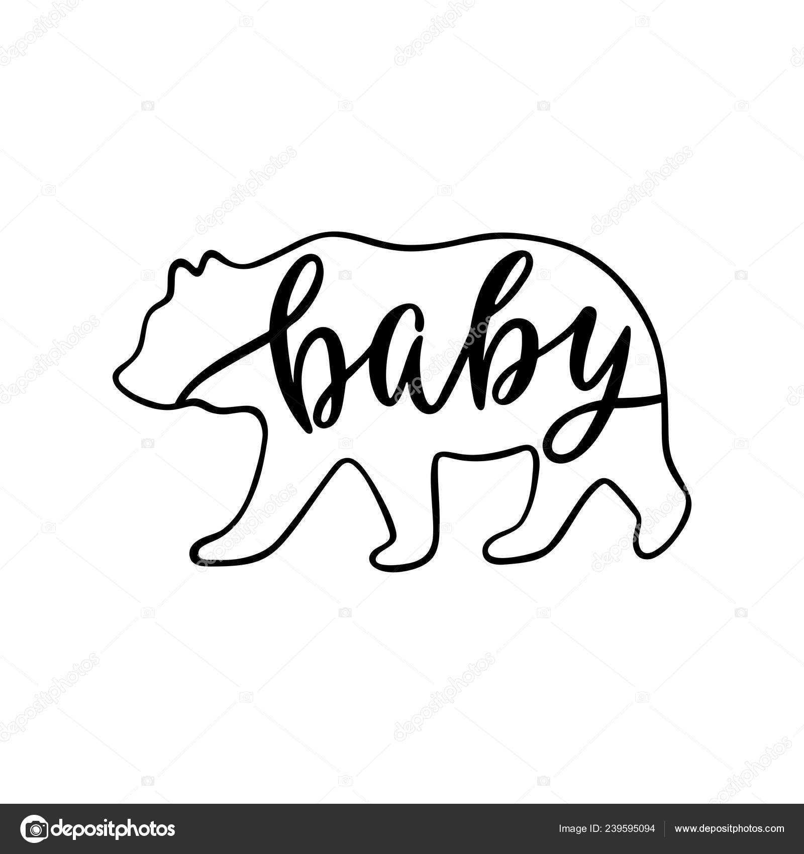 Baby Bear Inspirational Quote With Bear Silhouette Vector Image By C Maroshka Vector Stock Baby Bear Inspirational Quote With Bear Silhouette Vector Image By C Maroshka Vector Stock