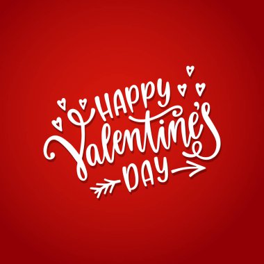 Mutlu sevgililer günü tebrik kartı. Aşk hakkında romantik el yazısı ifade. 