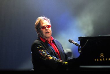 RIO DE JANEIRO, 12 Eylül 2011 - Rio Rock sırasında Elton John konseri. Rio de Janeiro 'da