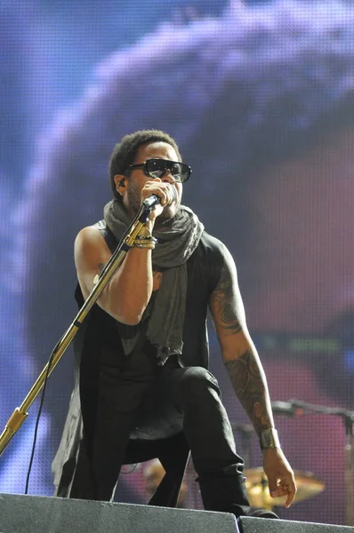 Rio Janeiro September 2011 Sänger Lenny Kravitz Tritt Beim Rock — Stockfoto