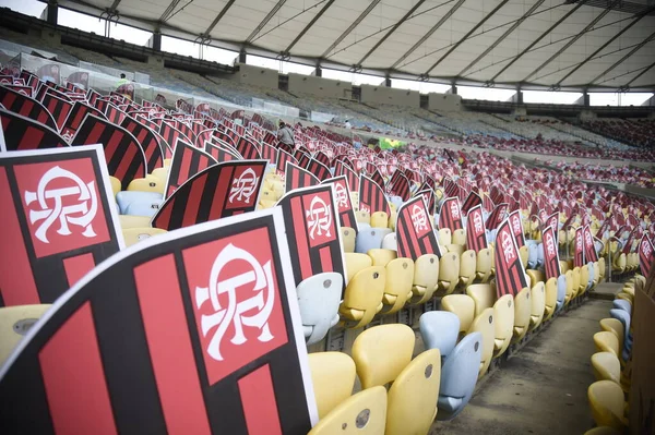 브라질 리우데자네이루 2019 플라멩고 Flamengo Emelec 경기가 열리는 마라칸 스타디움에서 — 스톡 사진