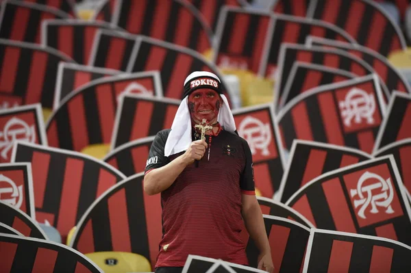 Rio de Janeiro, Brezilya, 31 Temmuz 2019. Flamengo futbol taraftarları Maracan Stadyumu 'ndaki Flamengo x Emelec maçı sırasında.