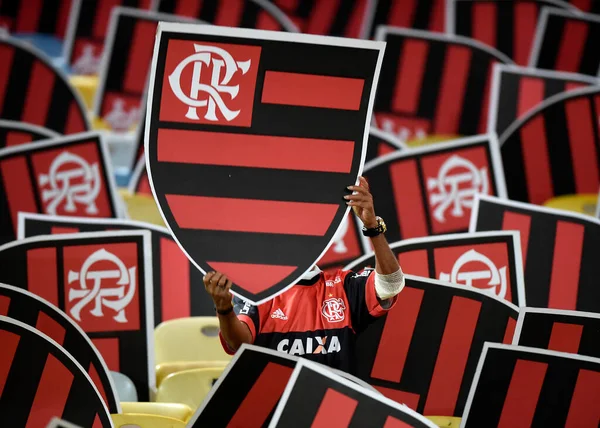 Rio de Janeiro, Brezilya, 31 Temmuz 2019. Flamengo futbol taraftarları Maracan Stadyumu 'ndaki Flamengo x Emelec maçı sırasında.
