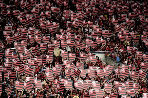 Rio Janeiro Brasil Julho 2019 Apoiantes Flamengo Durante Partida Flamengo — Fotografia de Stock