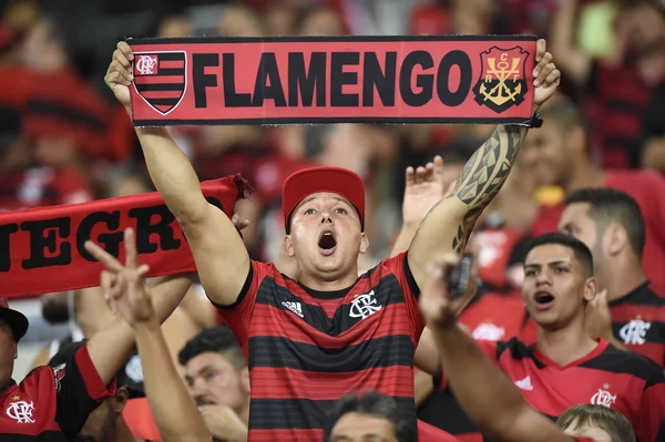 Rio de Janeiro, Brezilya, 31 Temmuz 2019. Flamengo futbol taraftarları Maracan Stadyumu 'ndaki Flamengo x Emelec maçı sırasında.