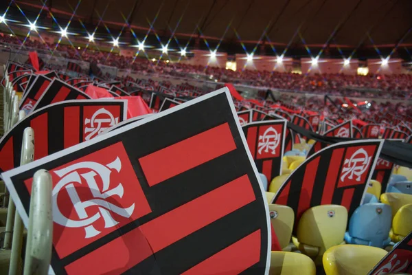 Rio de Janeiro, Brezilya, 31 Temmuz 2019. Flamengo futbol taraftarları Maracan Stadyumu 'ndaki Flamengo x Emelec maçı sırasında.