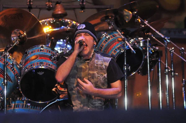 Bruce Dickinson Cantante Iron Maiden Show Grupal Río Janeiro —  Fotos de Stock