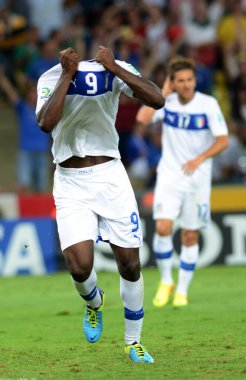İtalya ile Meksika arasında Maracana Stadyumu 'nda oynanan maçta İtalya Balotelli Milli Futbol Takımı oyuncusu