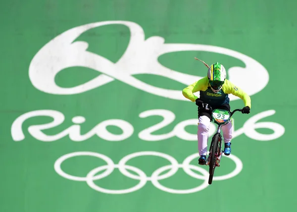 Carrera Bmx Competiciones Durante Los Juegos Olímpicos Río Janeiro — Foto de Stock