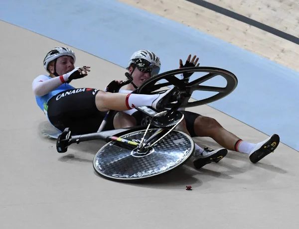 Track Berdentang Male Musik Menjadi Team Rio Olympic Velodrome Rio — Stok Foto