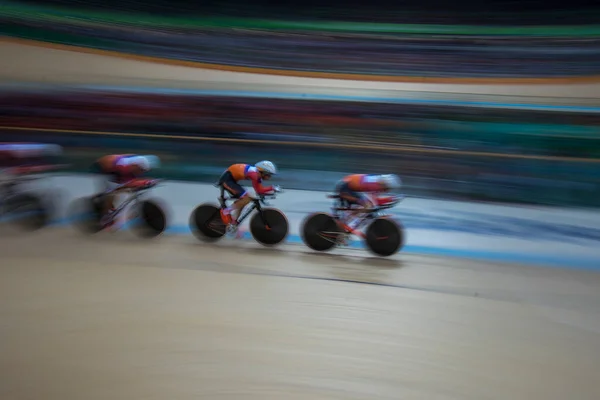 Track Cycling Dutch Male Persecuting Team Velodrome Olímpico Rio Rio — Foto de Stock