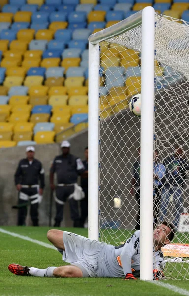 Jugadores Fútbol Del Club Fluminense Acción Durante Campeonato Fútbol Brasileño — Foto de Stock