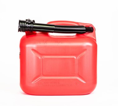 Beyaz bir arka plan üzerinde izole petrol teneke kutu