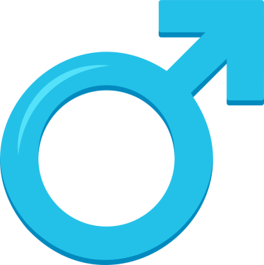 Mavi erkek işareti, cinsiyet sembolü