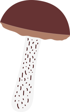 mantar izole çizgi film tasarım elementi