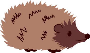 Kirpi karikatür tasarım elementi