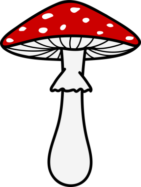 Tarım mantarı uç, düşme sembolü tasarım elementi