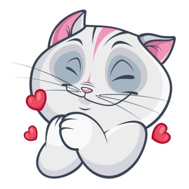 Komik Sevimli Kedi duygular