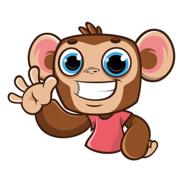 Komik Maymun Duygular Sticker paketi