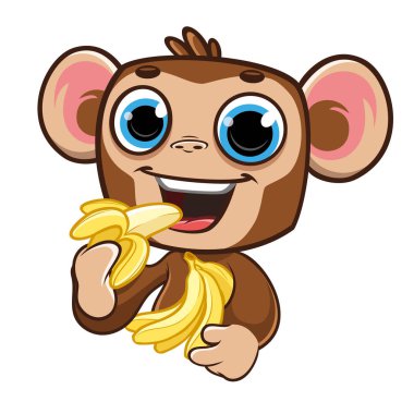 Komik Maymun Duygular Sticker paketi