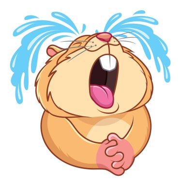 Funny Hamster stickers emotions set clipart