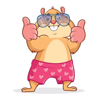 Komik Hamster çıkartmaları. Duygular.