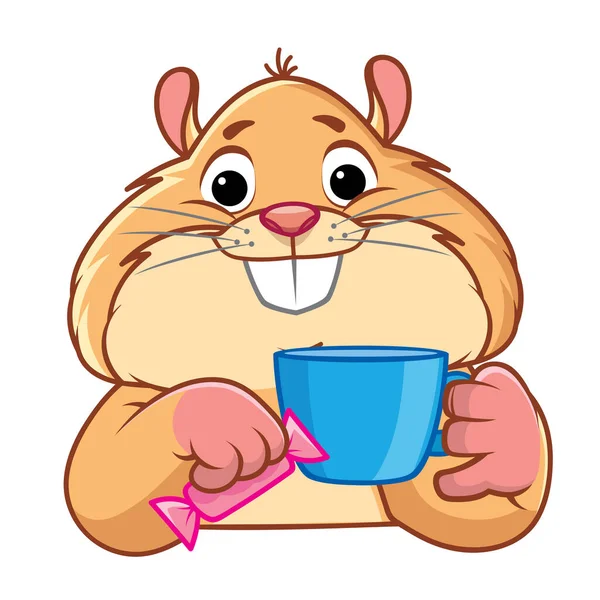 Komik Hamster çıkartmaları. Duygular.