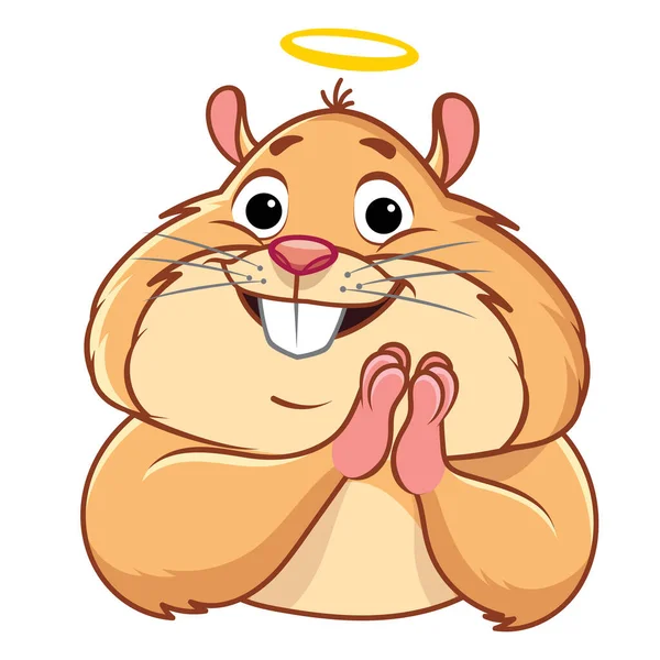 Komik Hamster çıkartmaları. Duygular.