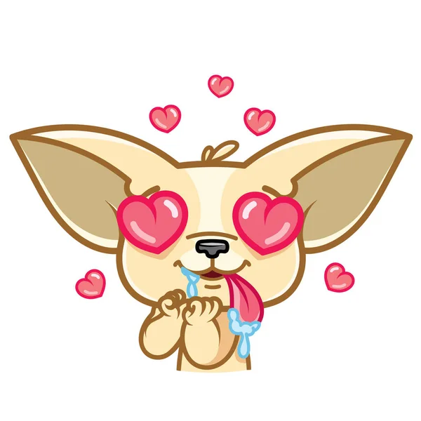 Funny Chihuahua Emotions Sticker Pack — Stockový vektor