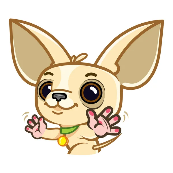 Divertido Chihuahua Emociones Pegatina Paquete — Vector de stock