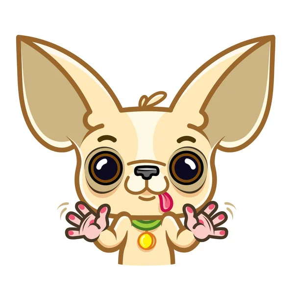 Śmieszne Chihuahua Emocje Naklejki Pack — Wektor stockowy