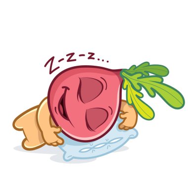 Komik turp karakter vektör duyguları