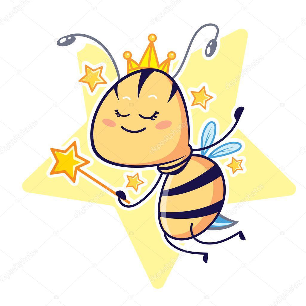 Funny Honey Bee character emotions