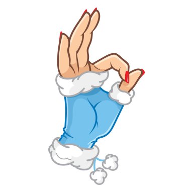 Noel kadını elleri bir jest yapar