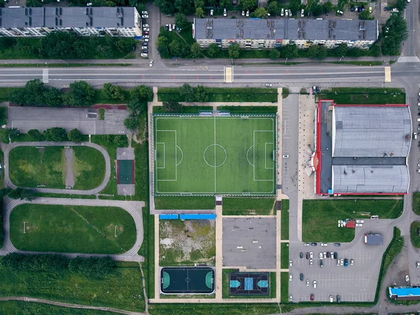 Aerial view at sports complex high point