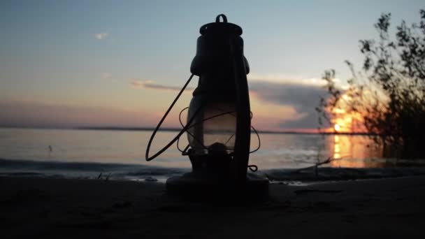 Petrolejové Lampy Písku — Stock video