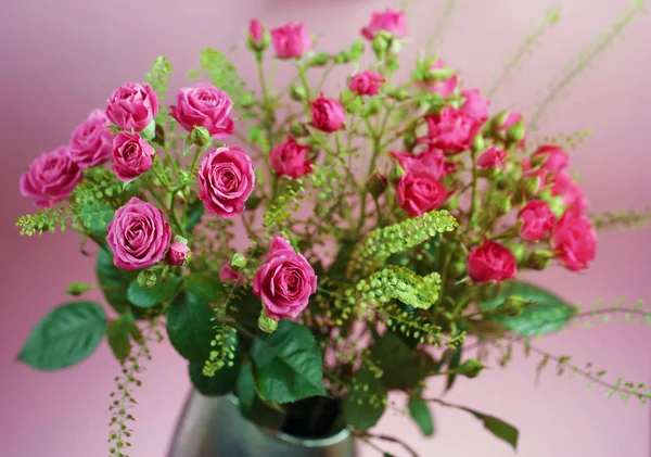 Аромат Цветов Розами Другими Растениями Закрывается — стоковое фото