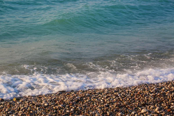 希腊, 爱琴海与海浪, 风景美丽明亮的照片 — 图库照片