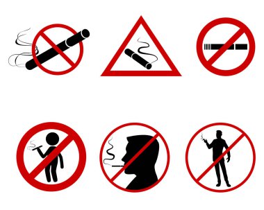 Icon set vektör çizim duman