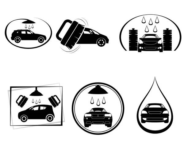 矢量图六洗车标志 — 图库矢量图片