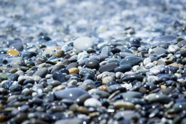 Plaj renkli taşların Soyut doku.