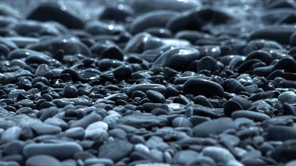 Fond lisse de pierres de plage. Texture estivale abstraite . — Photo