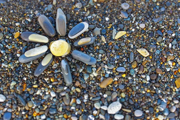 Sol Feito Pedras Praia — Fotografia de Stock