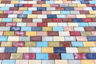 Tuğla eski tuğla çok renkli duvar. Soyut arka plan.