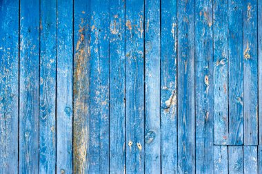 Arka plan dikey için eski ahşap mavi panelin dokusu