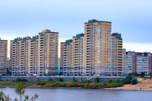 Nizhniy Novgorod Russia September 2019 View Volga River New Houses — Stock Photo, Image